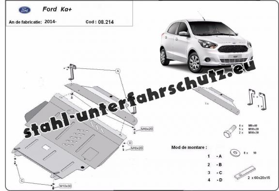 Unterfahrschutz für Motor der Marke Ford KA+