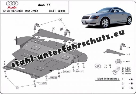 Unterfahrschutz für Motor der Marke Audi TT