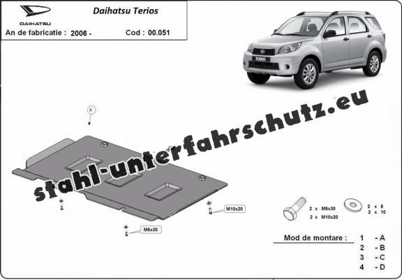 Stahl Getriebe Schutz für Daihatsu Terios