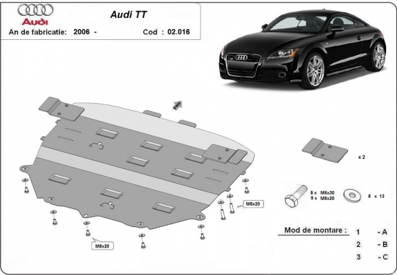 Unterfahrschutz für Motor der Marke Audi TT