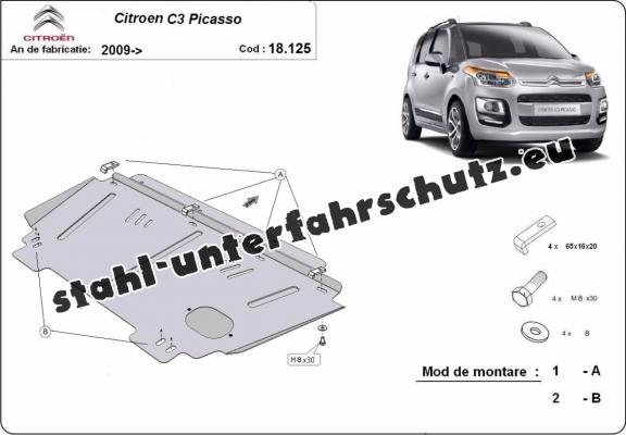 Unterfahrschutz für Motor der Marke Citroen C3 Picasso