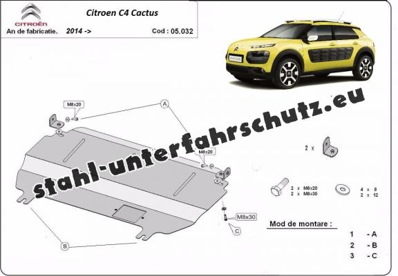 Unterfahrschutz für Motor der Marke Citroen C4 Cactus