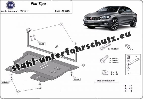 Unterfahrschutz für Motor der Marke Fiat Tipo
