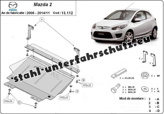 Unterfahrschutz für Motor der Marke Mazda 2