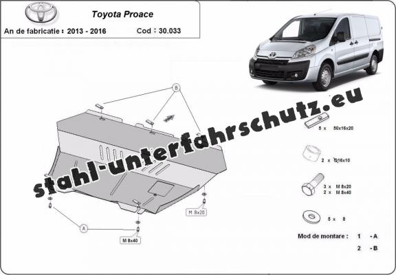 Unterfahrschutz für Motor der Marke Toyota Proace