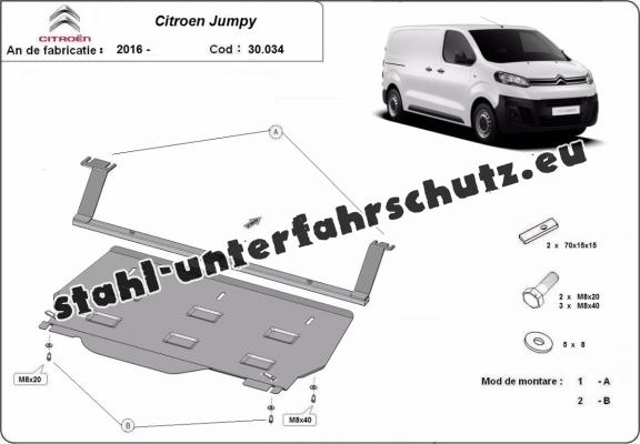 Unterfahrschutz für Motor der Marke Citroen Jumpy Kastenwagen