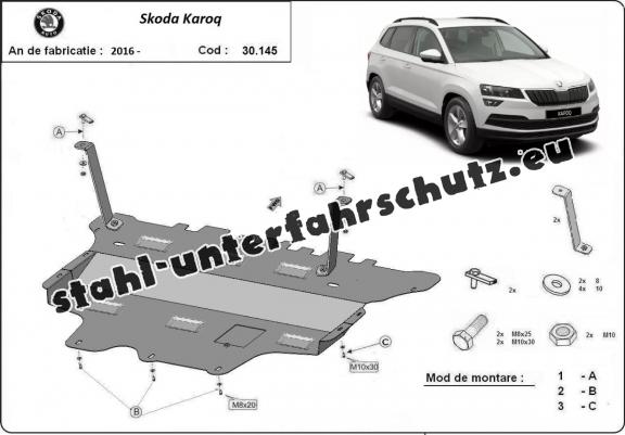 Unterfahrschutz für Motor der Marke Skoda Karoq - Schaltgetriebe