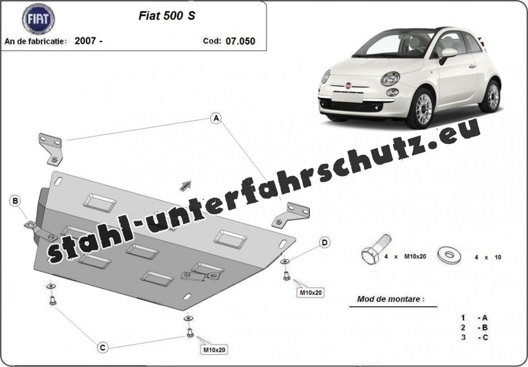 mad Vertrieb Bense - Unterfahrschutz, Unterbodenschutz Fiat 500