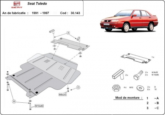Unterfahrschutz für Motor der Marke Seat Toledo 1