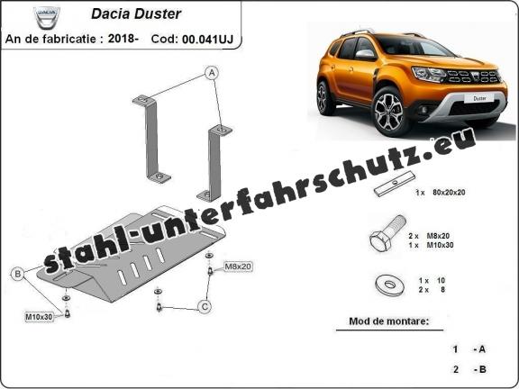 Stahl Differentialschutz für  Dacia Duster 4x4