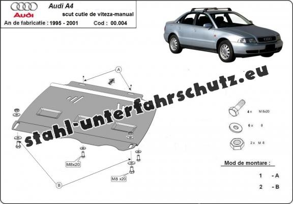 Unterfahrschutz für Schaltgetriebe aus Stahl für   Audi A4  B5