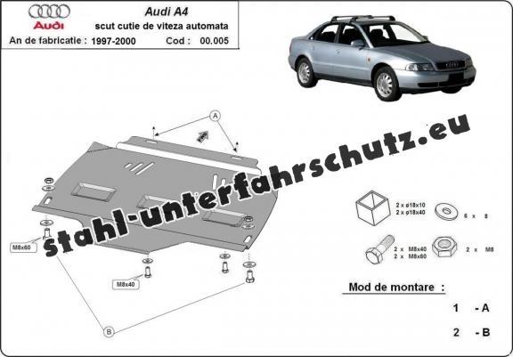 Unterfahrschutz aus Stahl für Automatikgetriebe der Marke Audi A4  B5