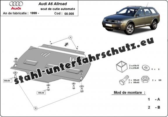 Unterfahrschutz aus Stahl für Automatikgetriebe der Marke Audi Allroad A6