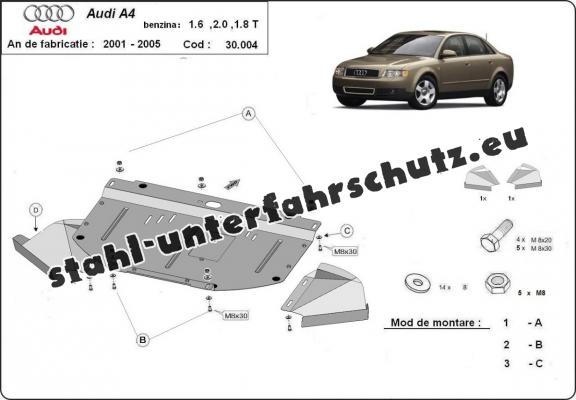 Unterfahrschutz für Motor der Marke Audi A4  B6