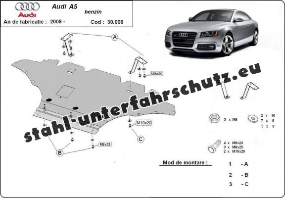 Unterfahrschutz für Motor der Marke Audi A5, benzin