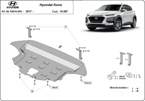 Unterfahrschutz für Motor der Marke Hyundai Kona