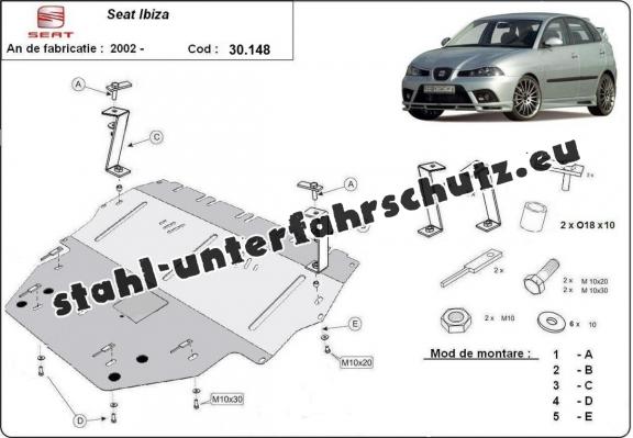 Unterfahrschutz für Motor der Marke Seat Ibiza Diesel