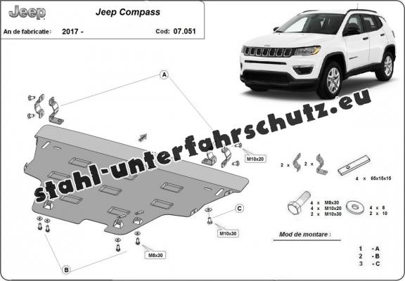 Unterfahrschutz für Motor der Marke Jeep Compass