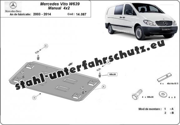 Unterfahrschutz für Motor der Marke Mercedes Vito W639 - 2.2 D 4x2