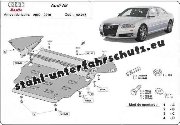 Unterfahrschutz für Motor der Marke Audi A8