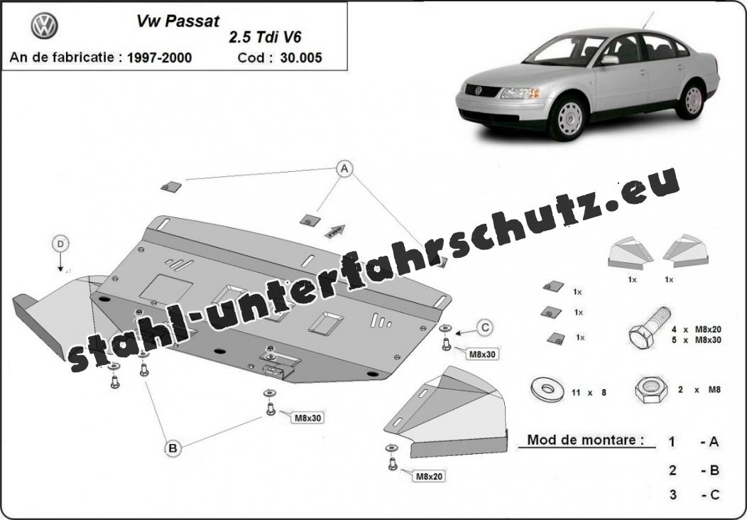 Unterfahrschutz für Motor der Marke VW Passat
