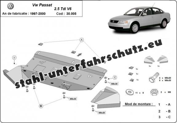 Unterfahrschutz für Motor der Marke VW Passat B5  2.5 TDI V6