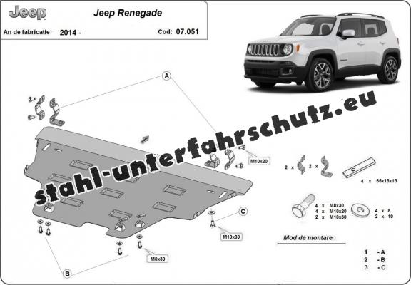 Unterfahrschutz für Motor der Marke Jeep Renegade
