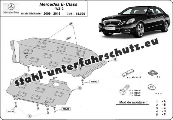Unterfahrschutz für Motor der Marke Mercedes E-Class W212