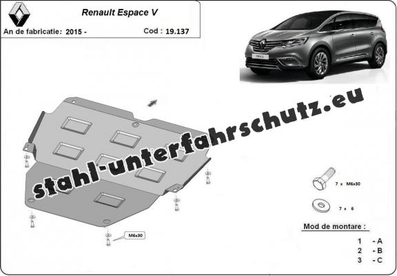 Unterfahrschutz für Motor der Marke Renault Espace 5