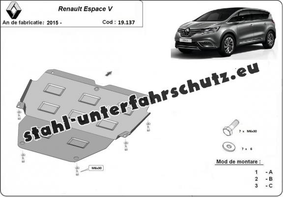 Unterfahrschutz für Motor der Marke Renault Espace 5