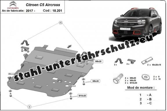 Unterfahrschutz für Motor der Marke Citroen C5 Aircross 