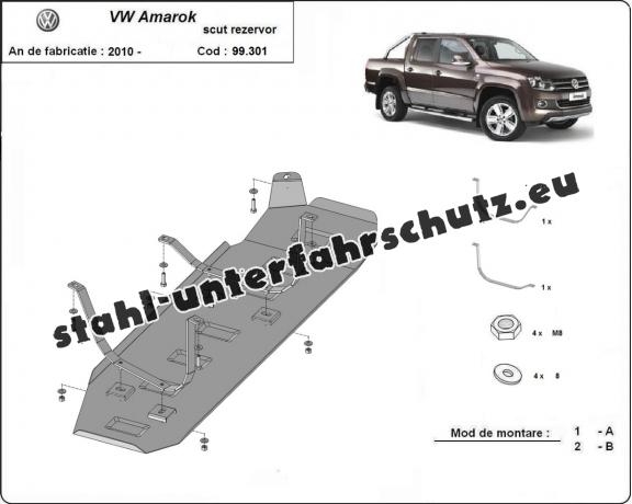 Stahlschutz für Treibstofftank der Marke  Volkswagen Amarok - Nur für Versionen ohne Werksschutz