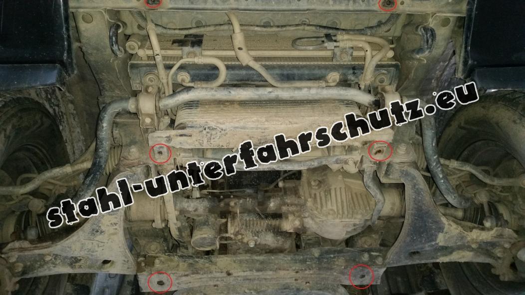 Unterfahrschutz - Verteilergetriebe für MITSUBISHI Pajero IV/ Montero IV/  Shogun IV V80; V90; 3,0; 3,2; 3,8 (3-/5-Türer) - Allrad Nord