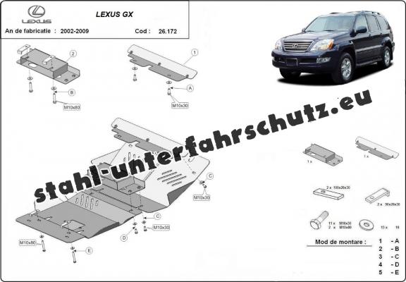 Unterfahrschutz für Motor der Marke Lexus GX