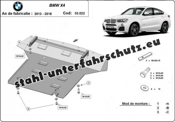 Unterfahrschutz für Motor der Marke  BMW X4