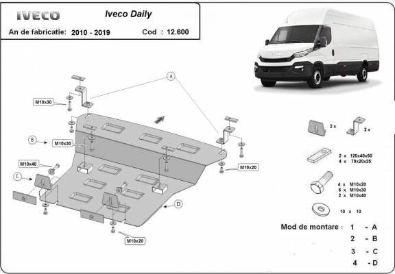 Unterfahrschutz für Motor der Marke Iveco Daily 6