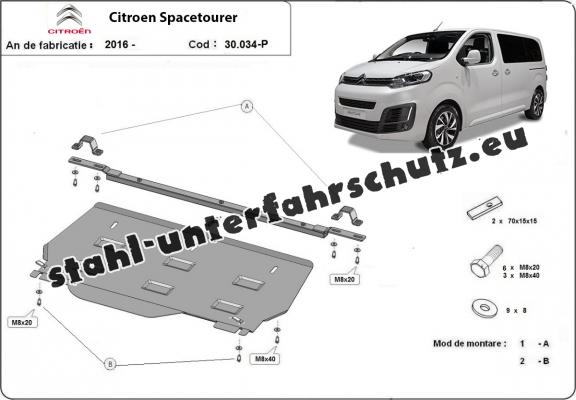 Unterfahrschutz für Motor der Marke Citroen Spacetourer MPV