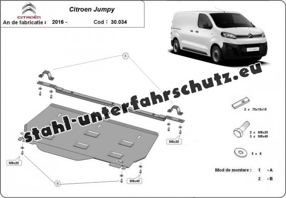 Unterfahrschutz für Motor der Marke Citroen Jumpy MPV 