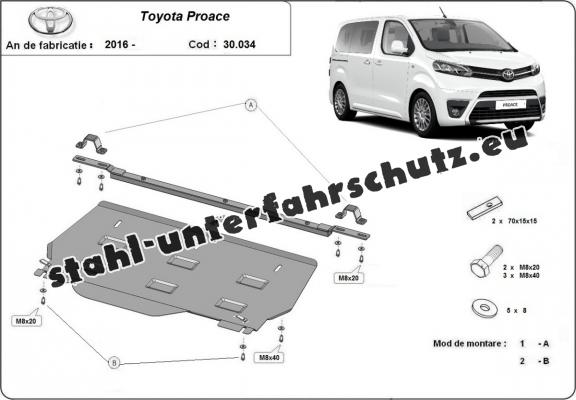 Unterfahrschutz für Motor der Marke  Toyota Proace Verso