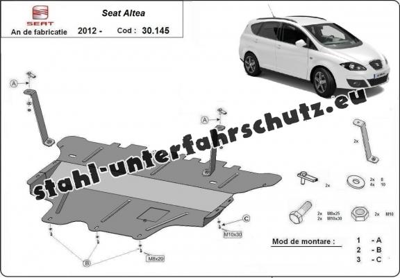 Unterfahrschutz für Motor der Marke Seat Altea - Schaltgetriebe