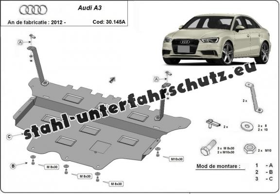 Unterfahrschutz für Motor der Marke Audi A3 (8V) - Automatikgetriebe