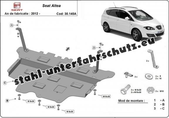 Unterfahrschutz für Motor der Marke Seat Altea - Automatikgetriebe
