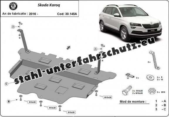 Unterfahrschutz für Motor der Marke Skoda Karoq - Automatikgetriebe