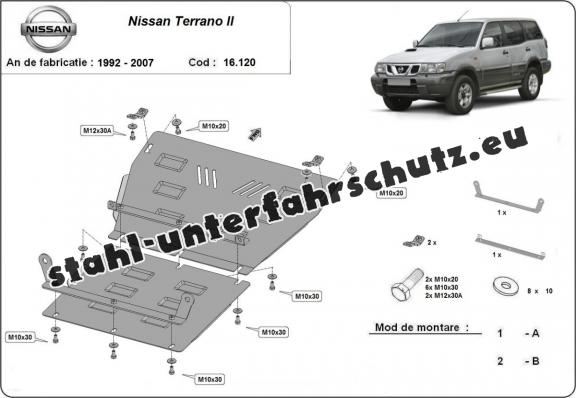Unterfahrschutz für Motor der Marke Nissan Terrano II 