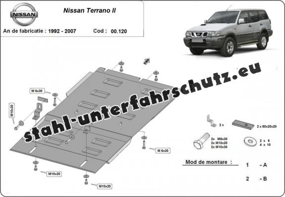 Stahl Getriebe Schutz für Nissan Terrano II 