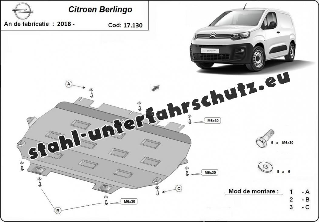 Unterfahrschutz für Motor der Marke Citroen Berlingo
