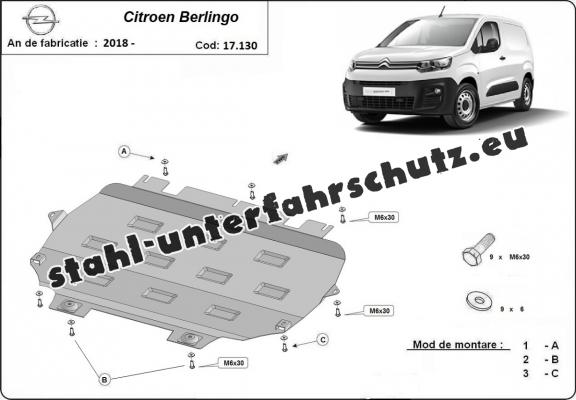 Unterfahrschutz für Motor der Marke Citroen Berlingo
