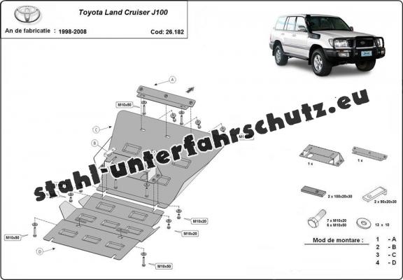 Unterfahrschutz für Motor der Marke Toyota Land Cruiser J100