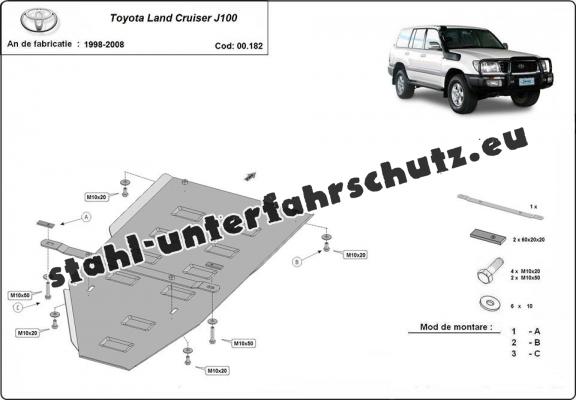 Stahl Getriebe Schutz für Toyota Land Cruiser J100