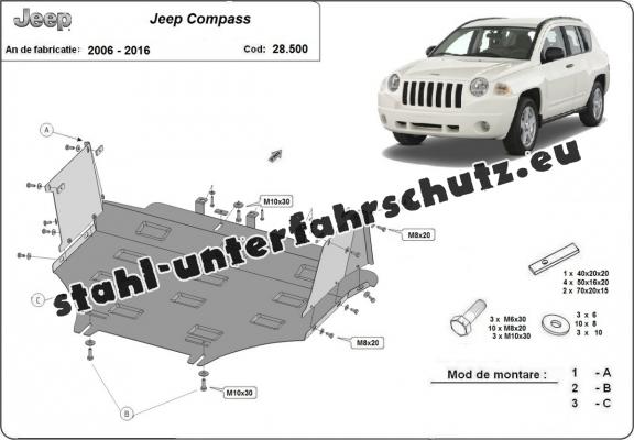 Unterfahrschutz für Motor der Marke Jeep Compass